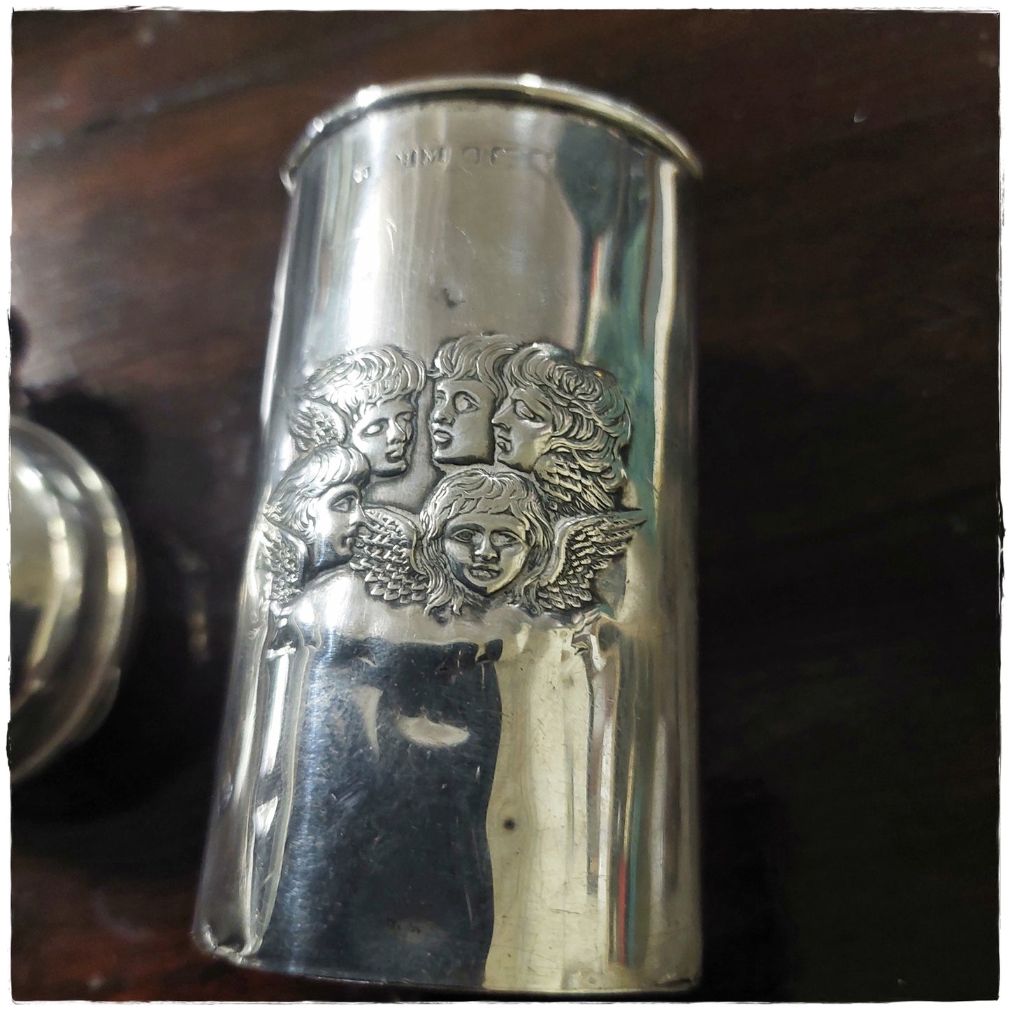 Hallmarked silver perfume bottle and bottle cover
