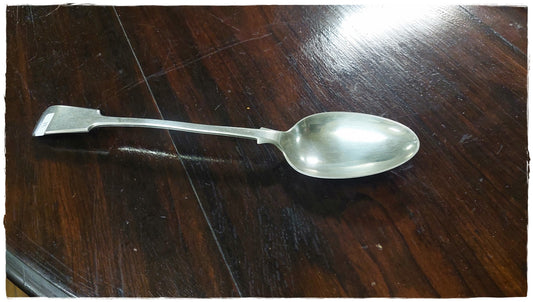 Large silver plated serving spoon