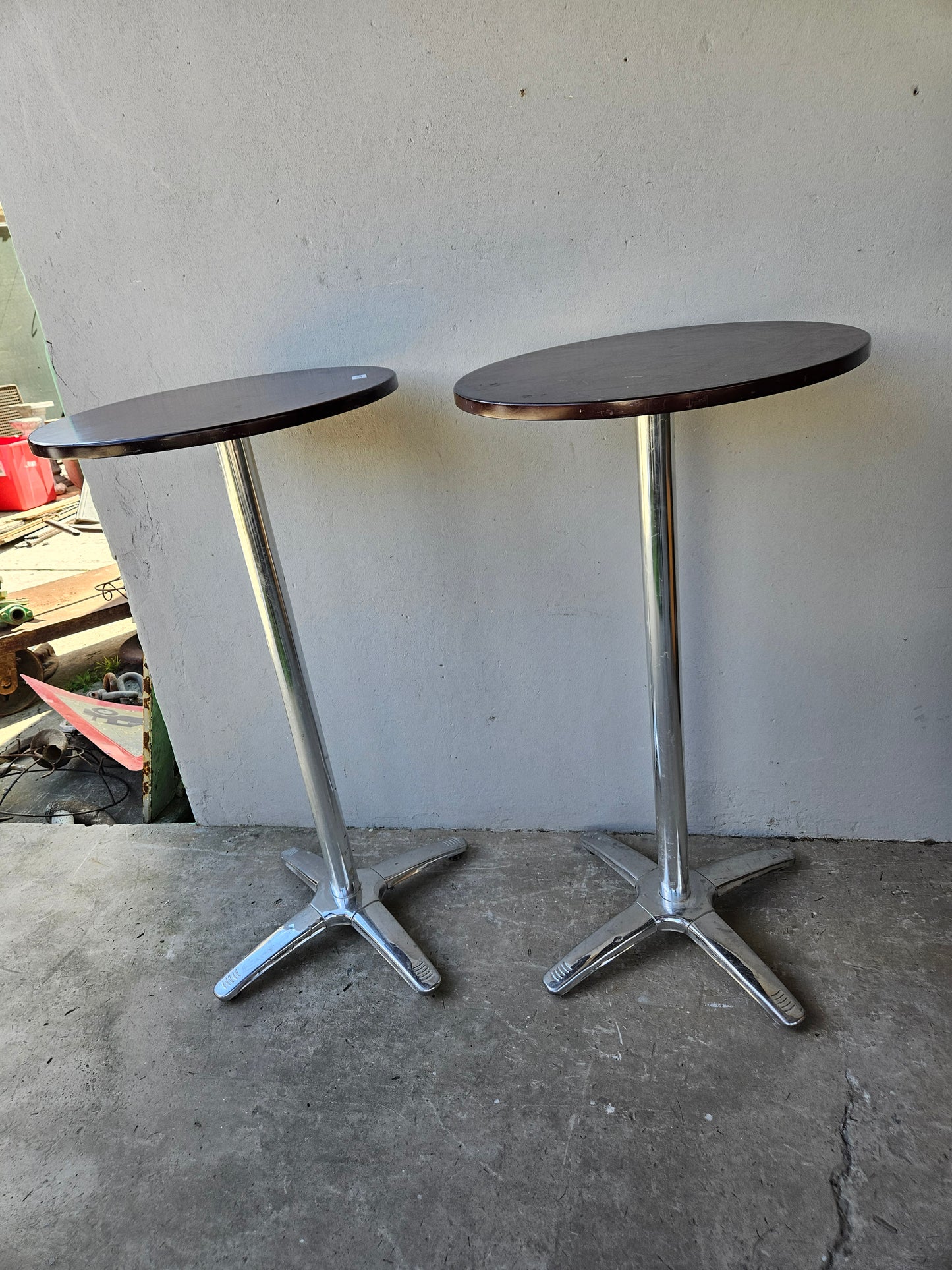 Pair of bistro or bar tables