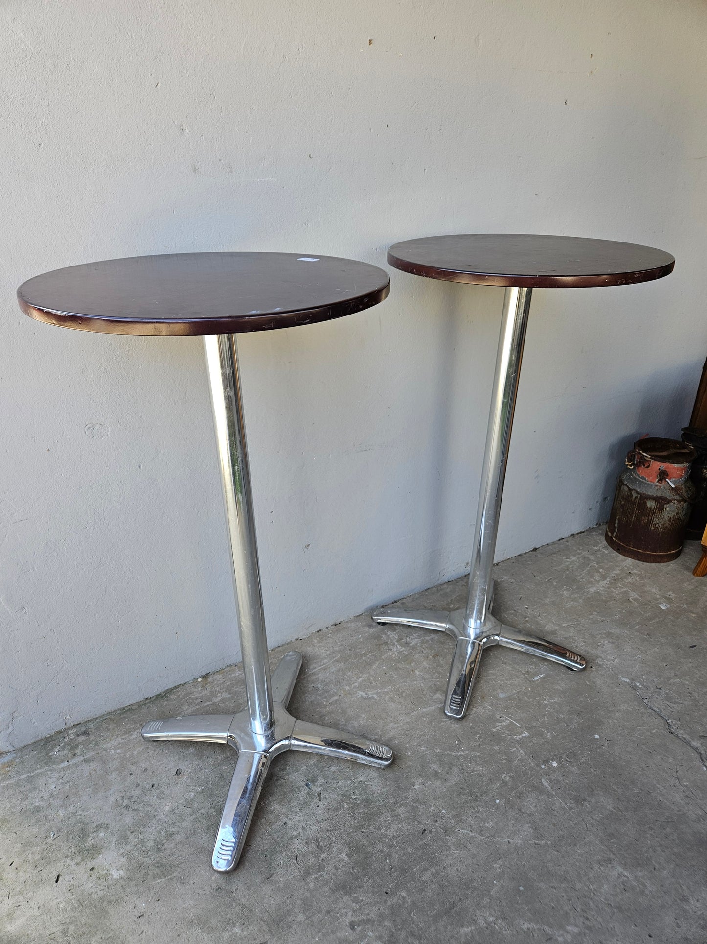 Pair of bistro or bar tables