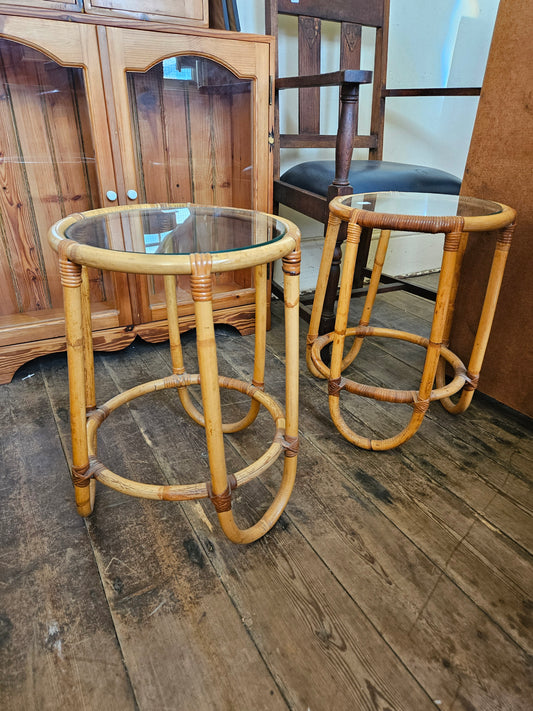 Cane side table