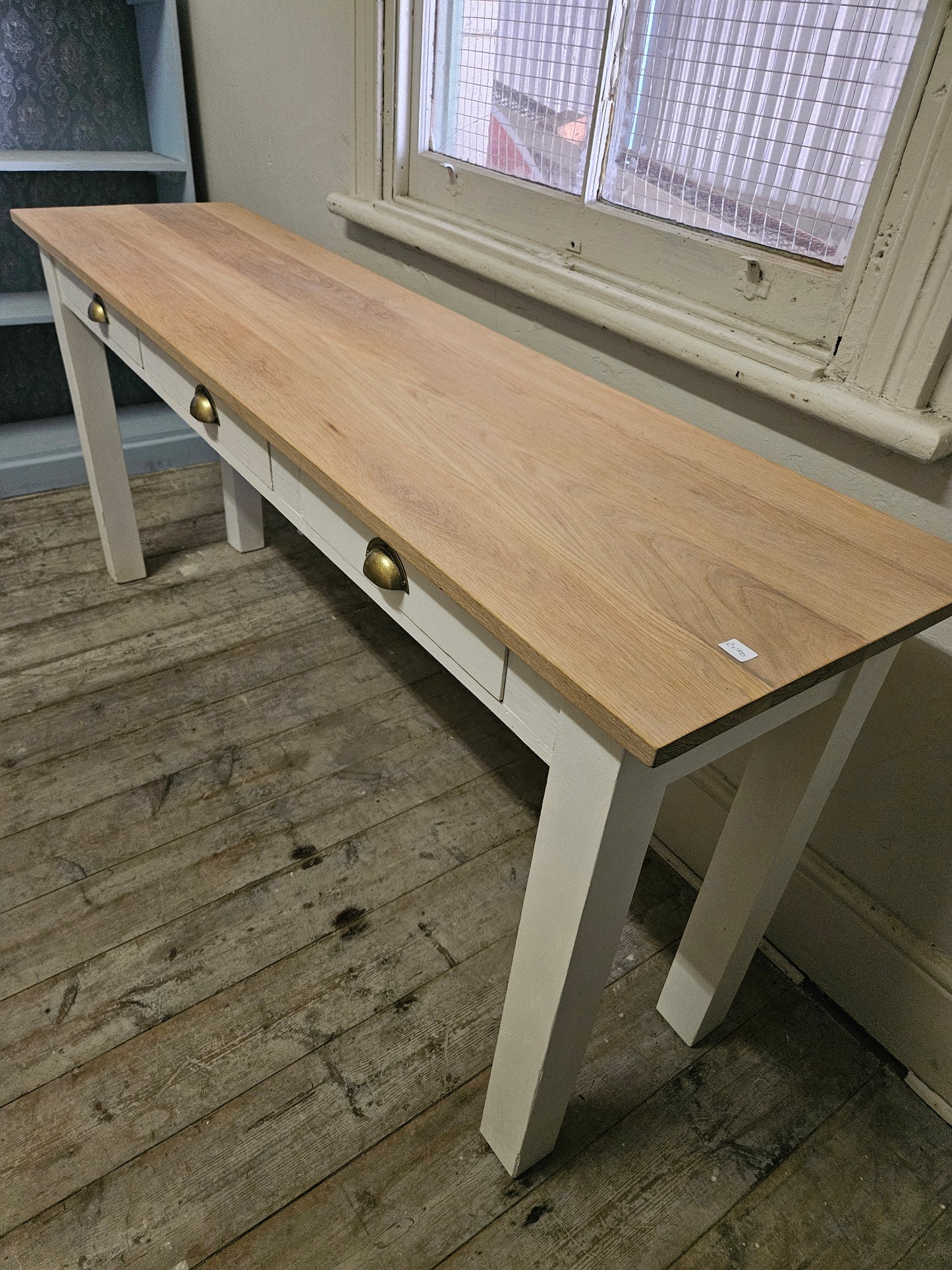 Modern server with oak top