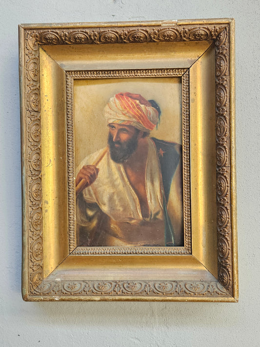 Portrait of a man painting