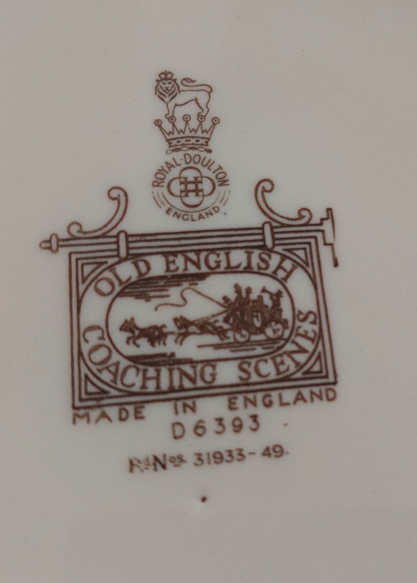 Royal Doulton Old English Coach Series plate