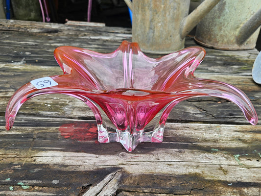 Pink Murano glass bowl