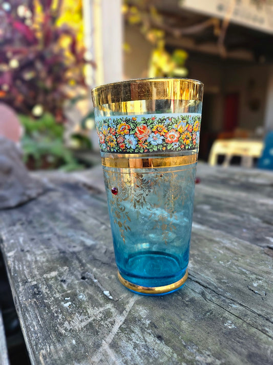 Blue Bohemian glass