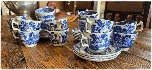 Woods Ware coffee set in Willow Pattern