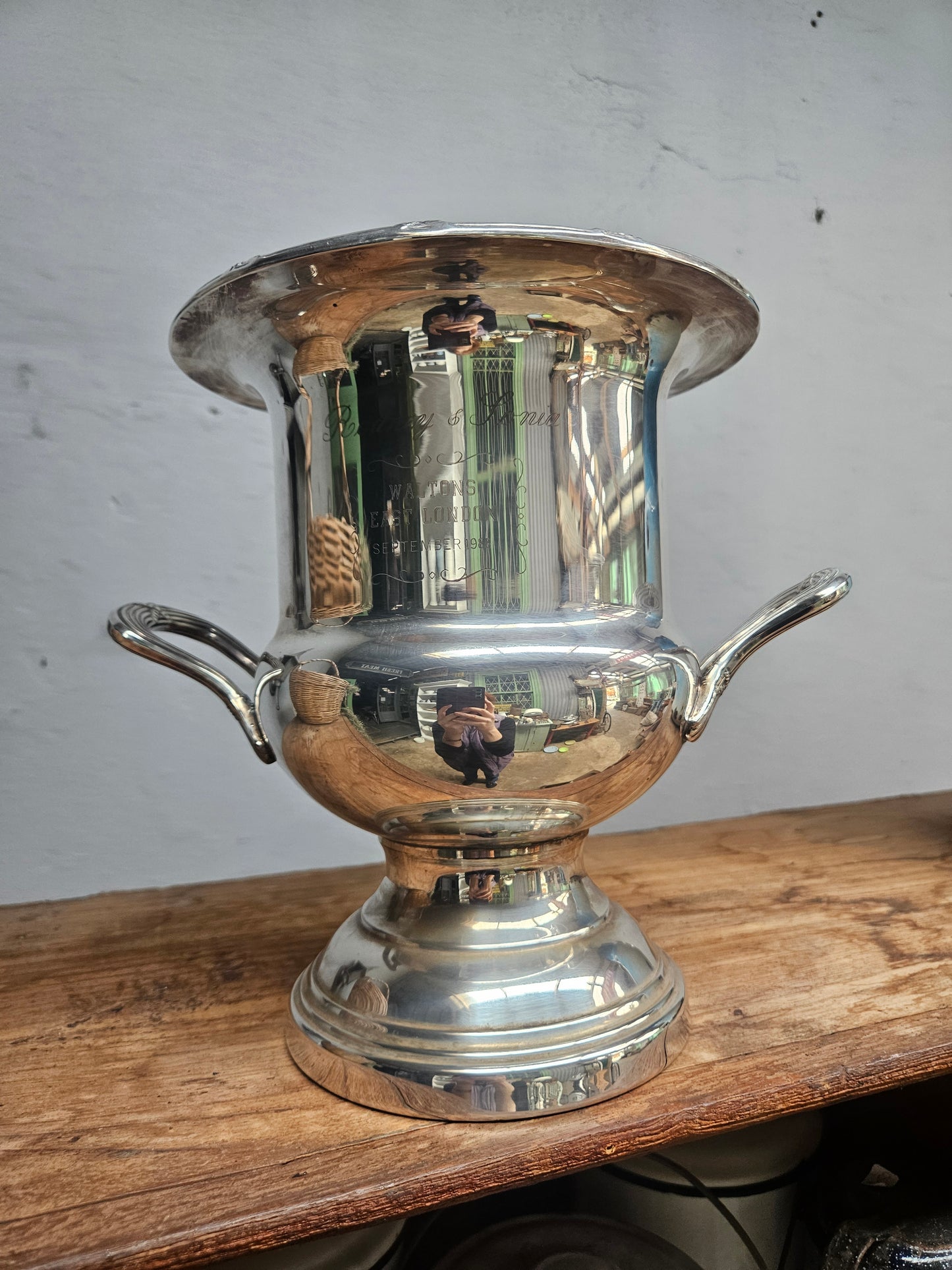 Silver plated rose bowl trophy