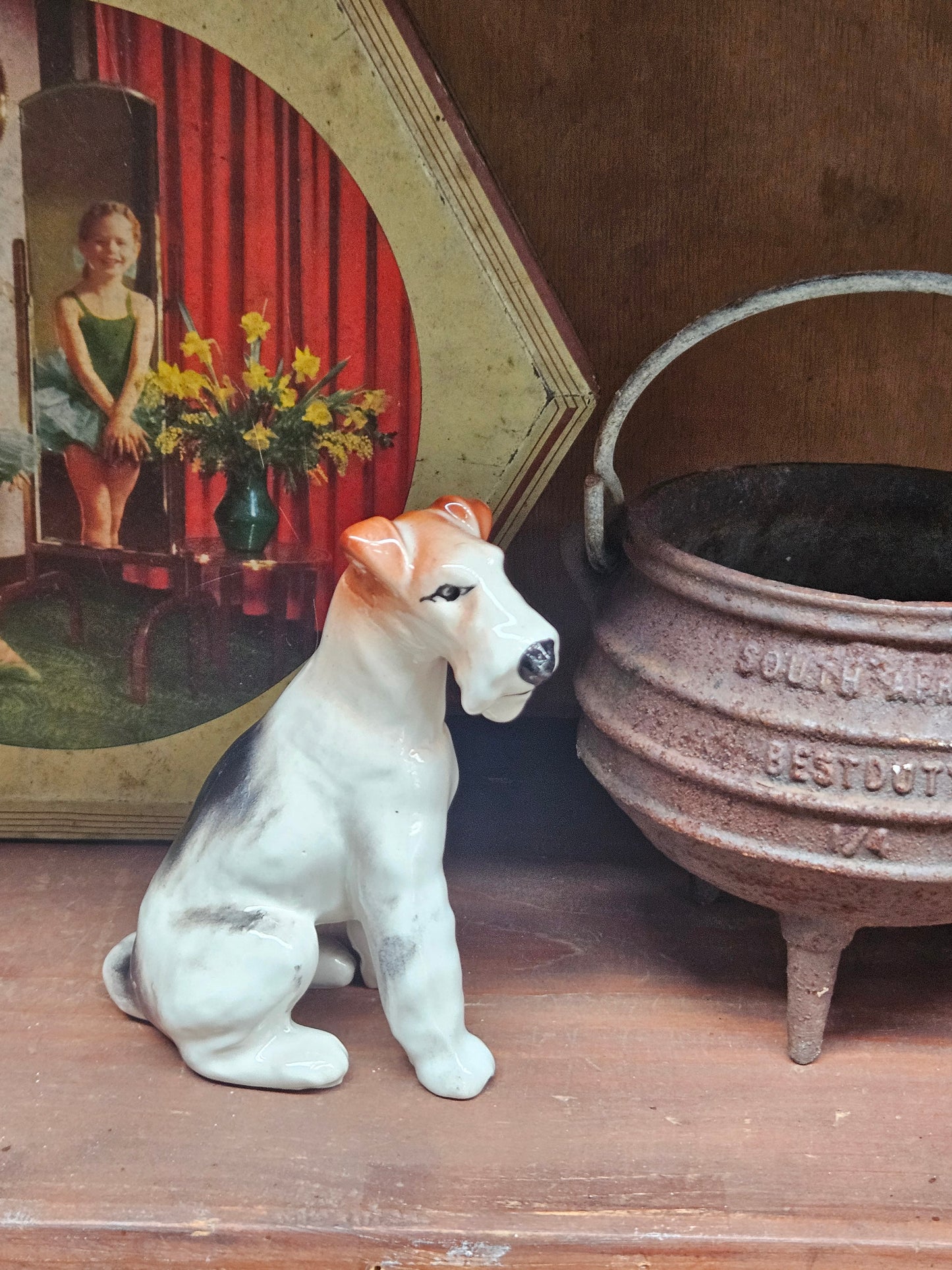 Ceramic dog figurine