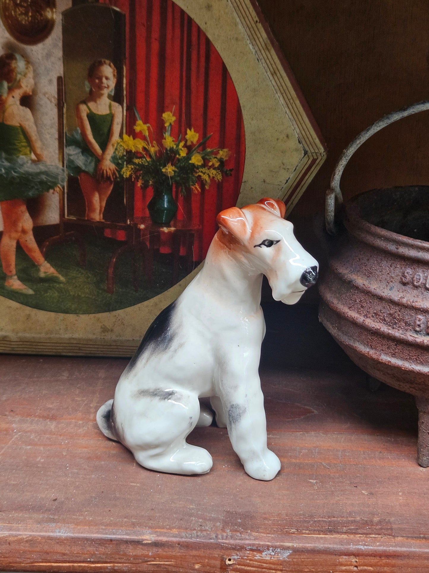 Ceramic dog figurine