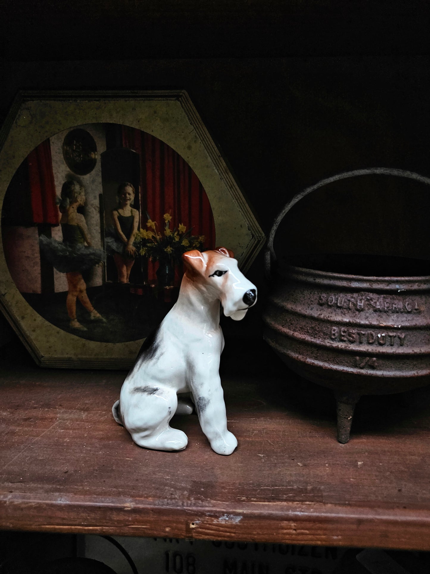 Ceramic dog figurine