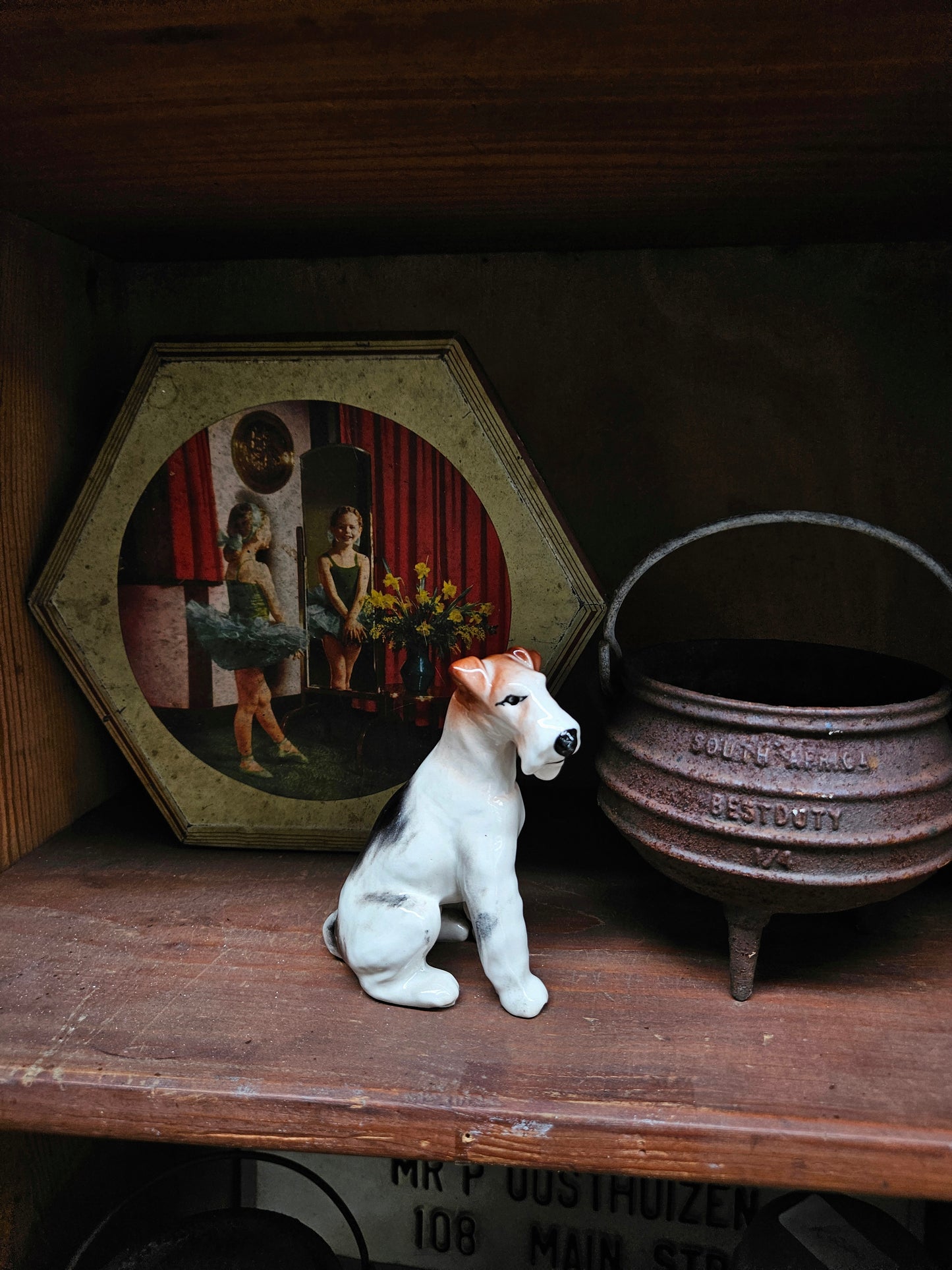 Ceramic dog figurine