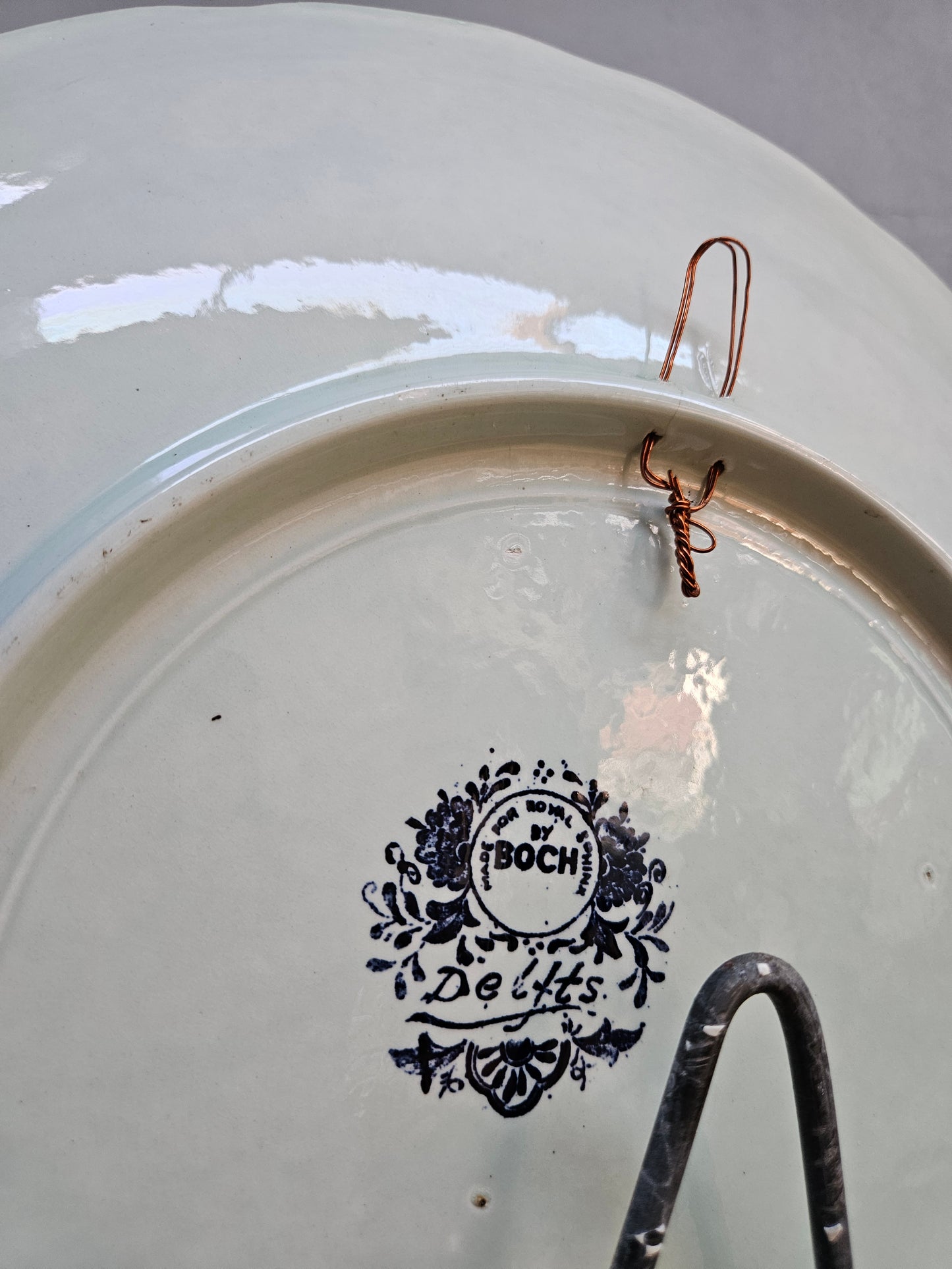 VIntage Boch Delft charger plate