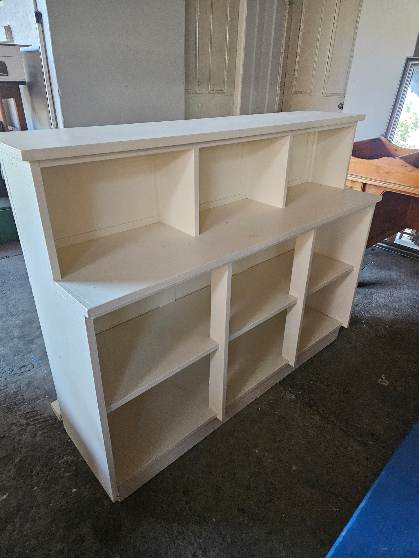 Small painted bar or shop counter