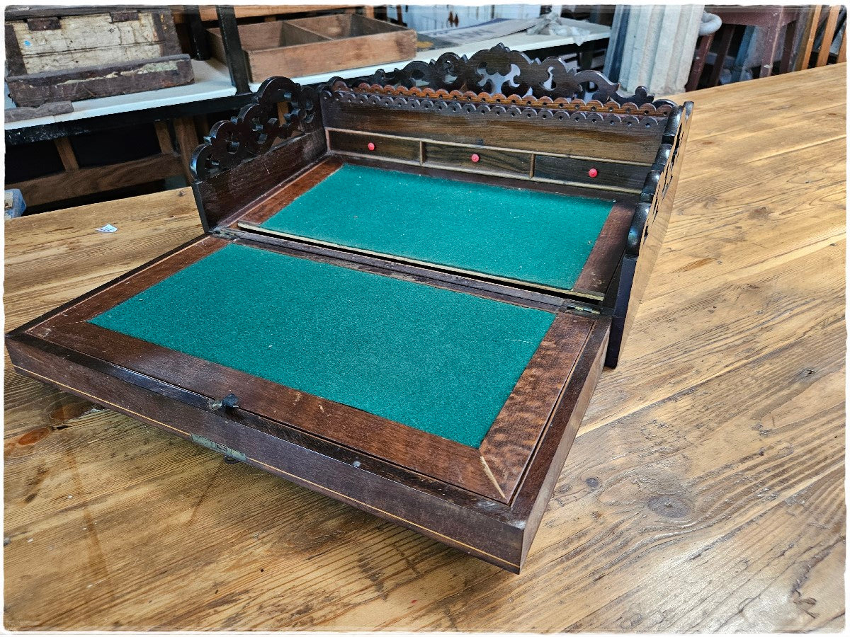 Victorian inlaid writing lap desk