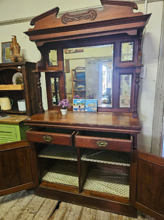 Teak Art Nouveau style sideboard