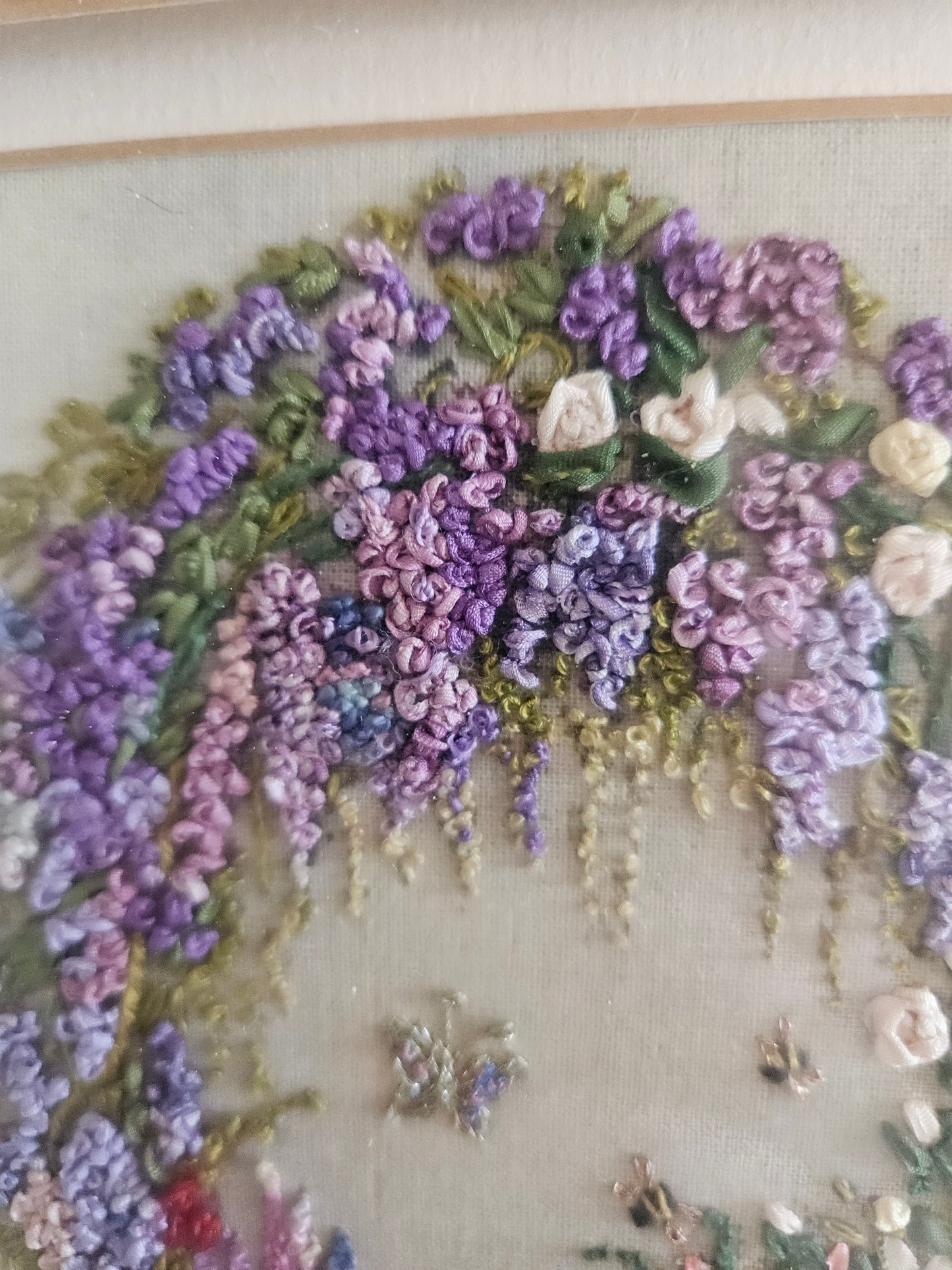Secret garden embroidered picture