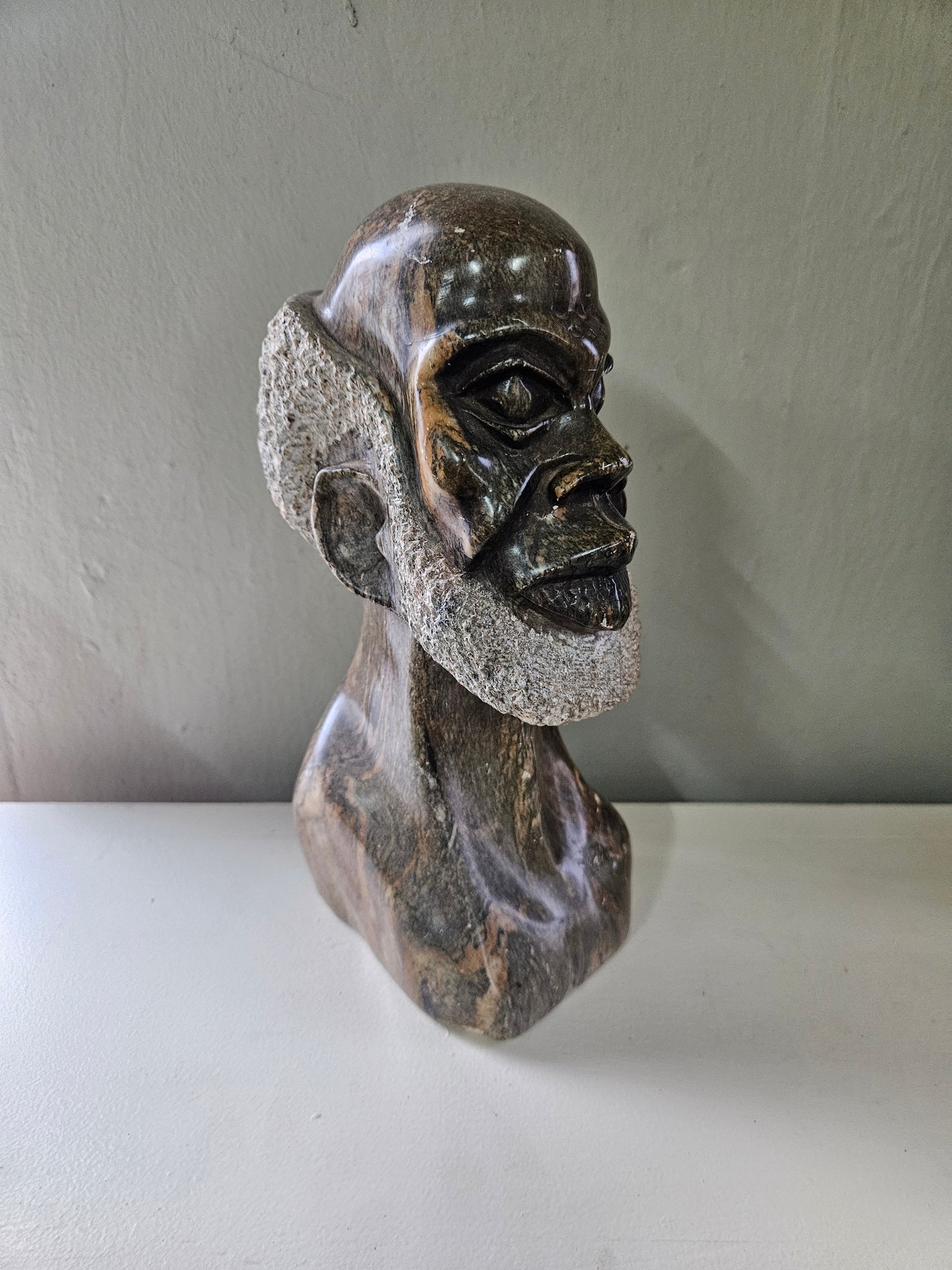 Soapstone sculpture of a man