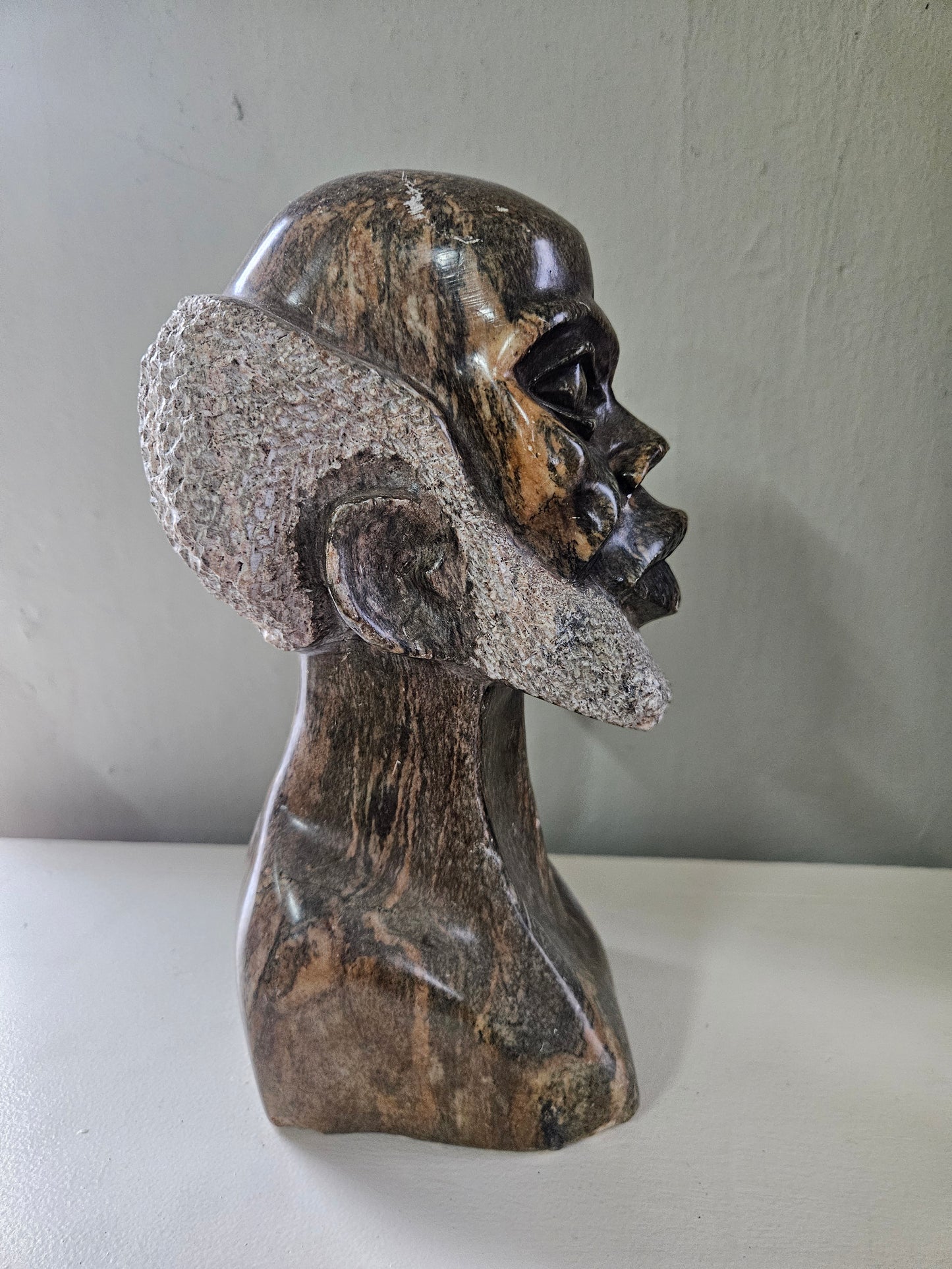 Soapstone sculpture of a man
