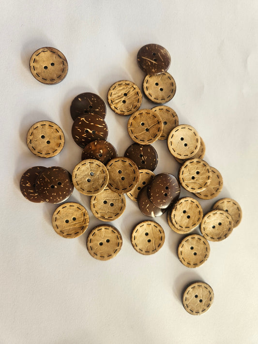 Coconut shell buttons - small