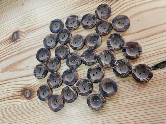 Textured brown buttons