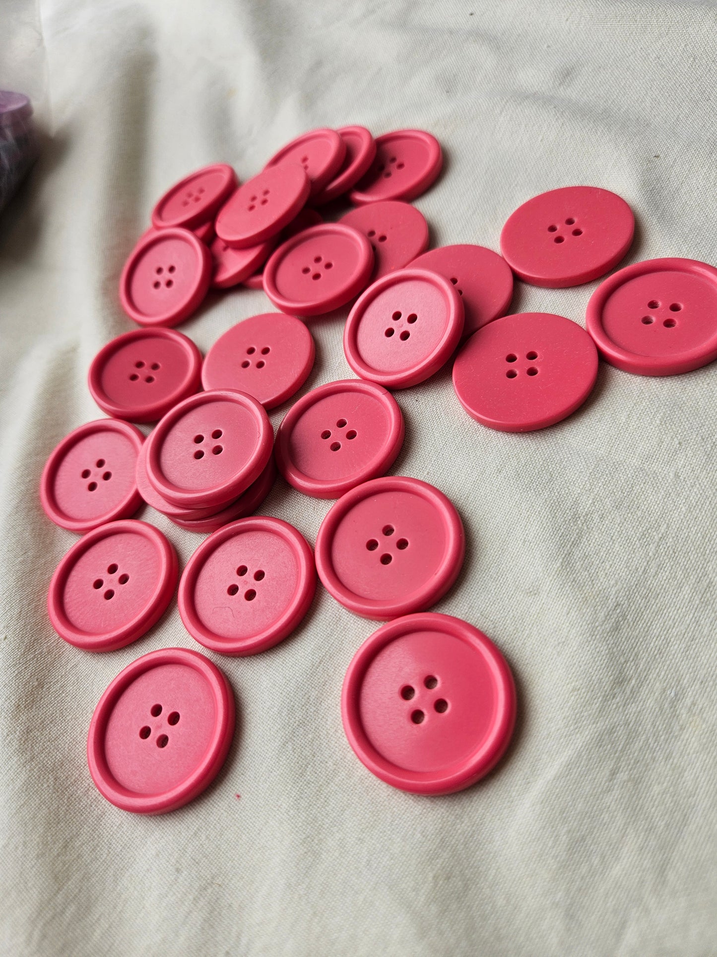 Hot pink buttons