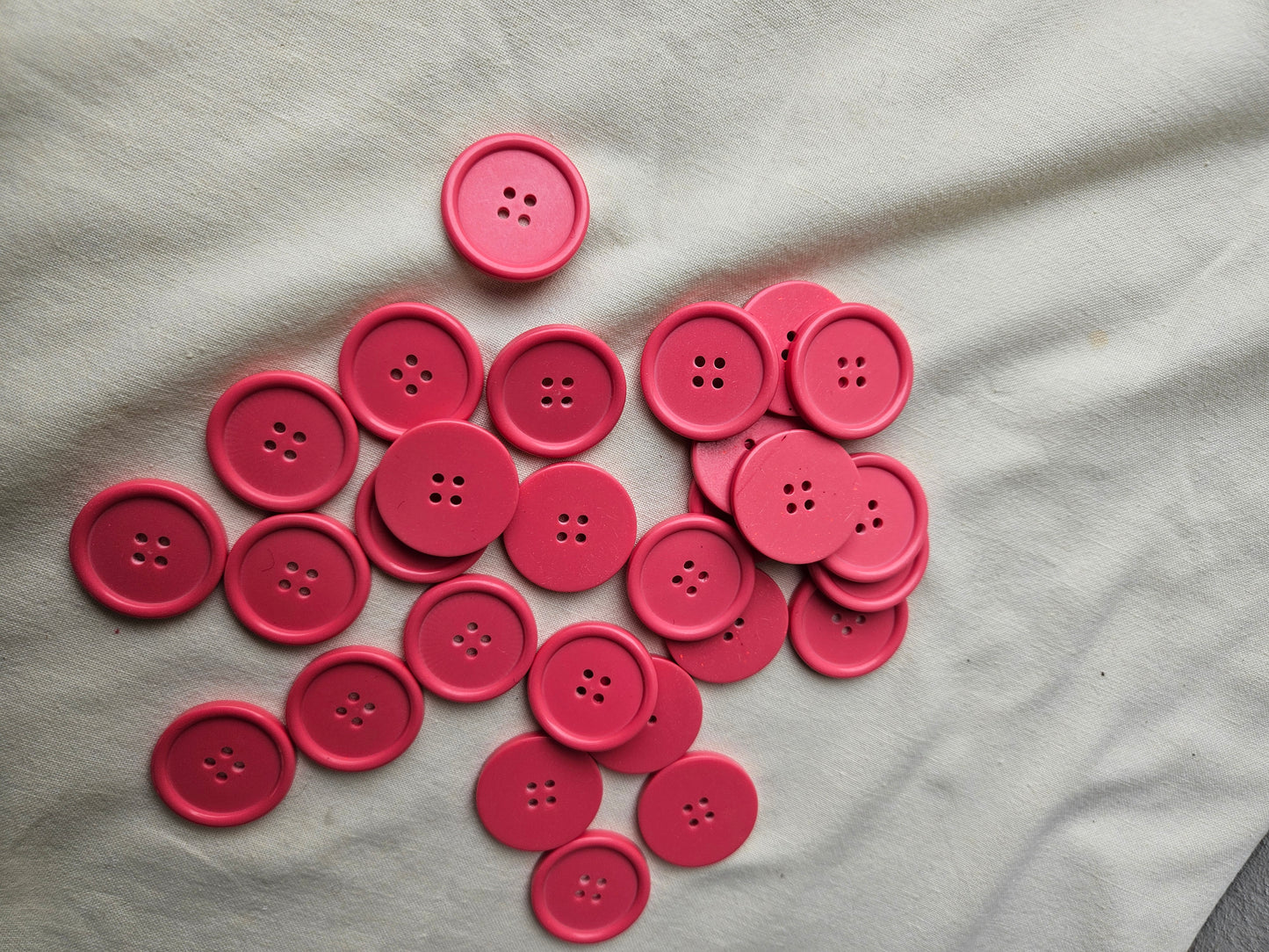 Hot pink buttons