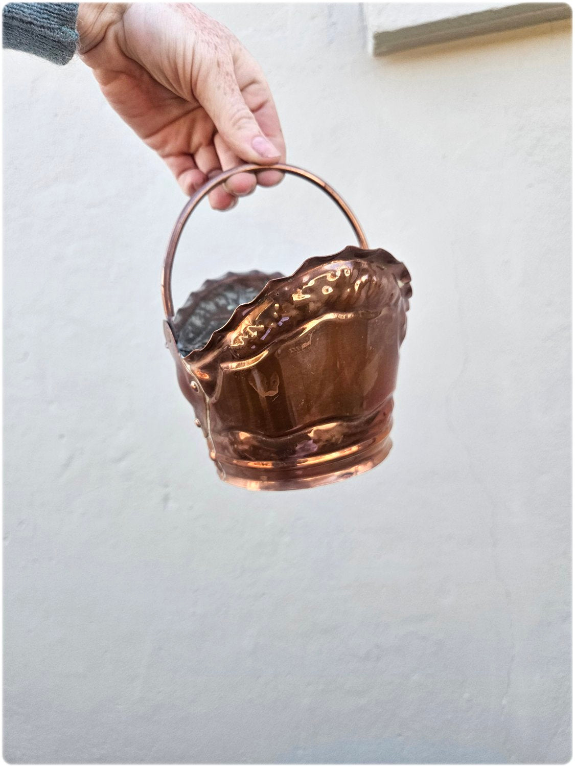 Small copper bucket