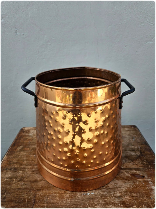 Large copper bucket
