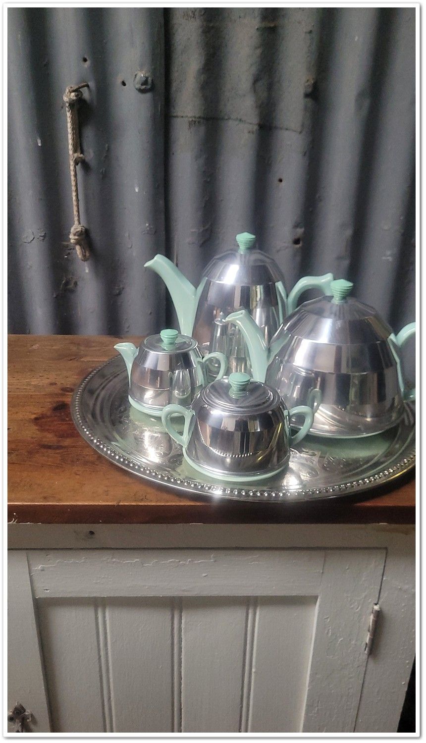 Rare Vintage 1950s Heatmaster Insulated Tea Service Set