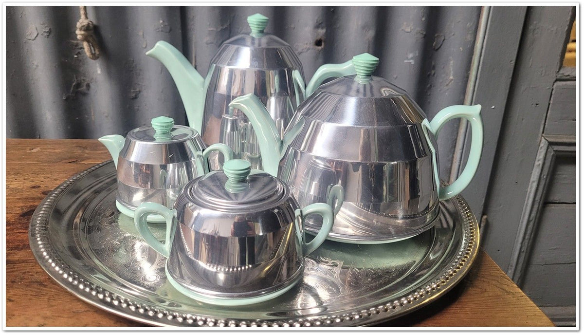 Rare Vintage 1950s Heatmaster Insulated Tea Service Set