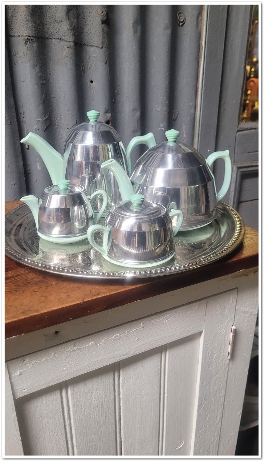 Rare Vintage 1950s Heatmaster Insulated Tea Service Set