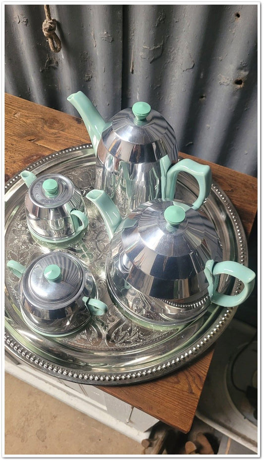Rare Vintage 1950s Heatmaster Insulated Tea Service Set