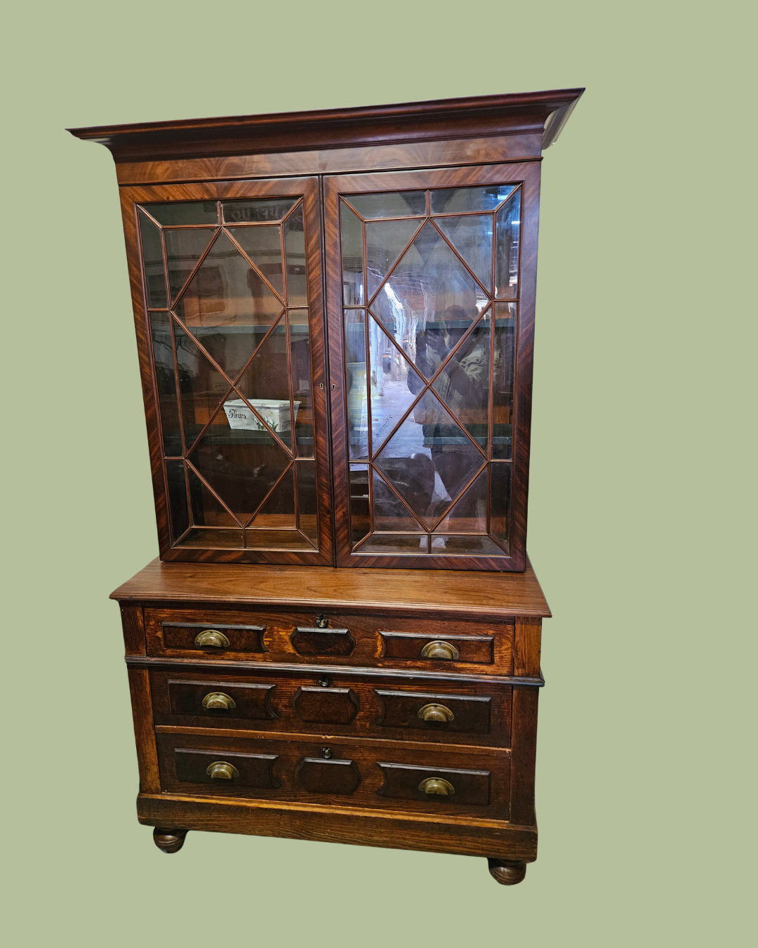Vintage bookcase cabinet