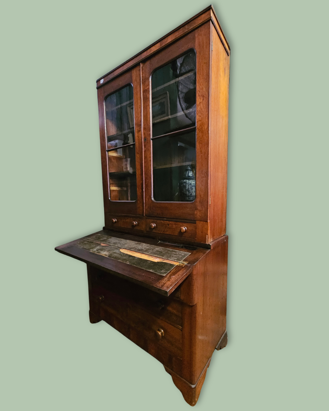 Victorian bookcase bureau