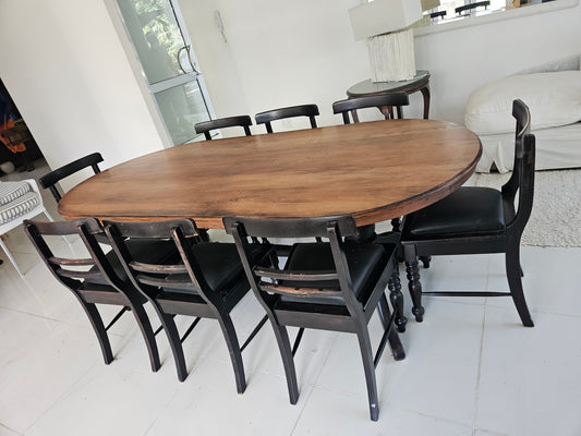 Smart dining room table and 8 chairs