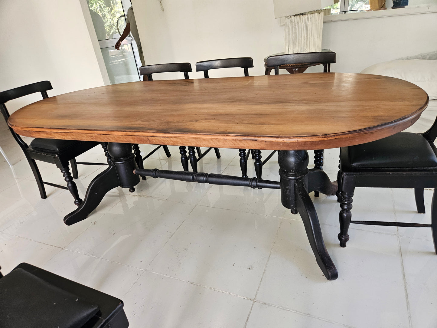 Smart dining room table and 8 chairs