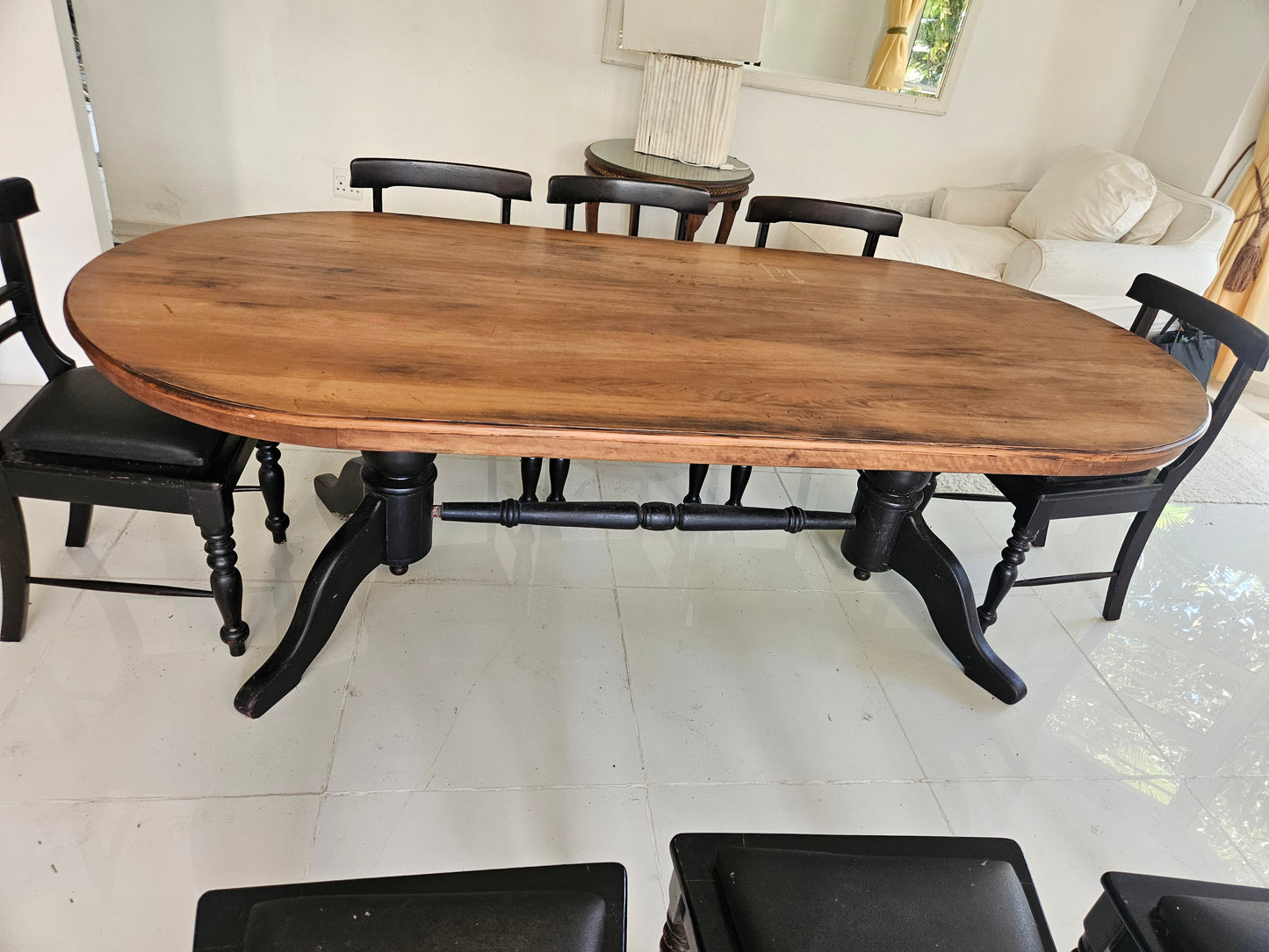 Smart dining room table and 8 chairs