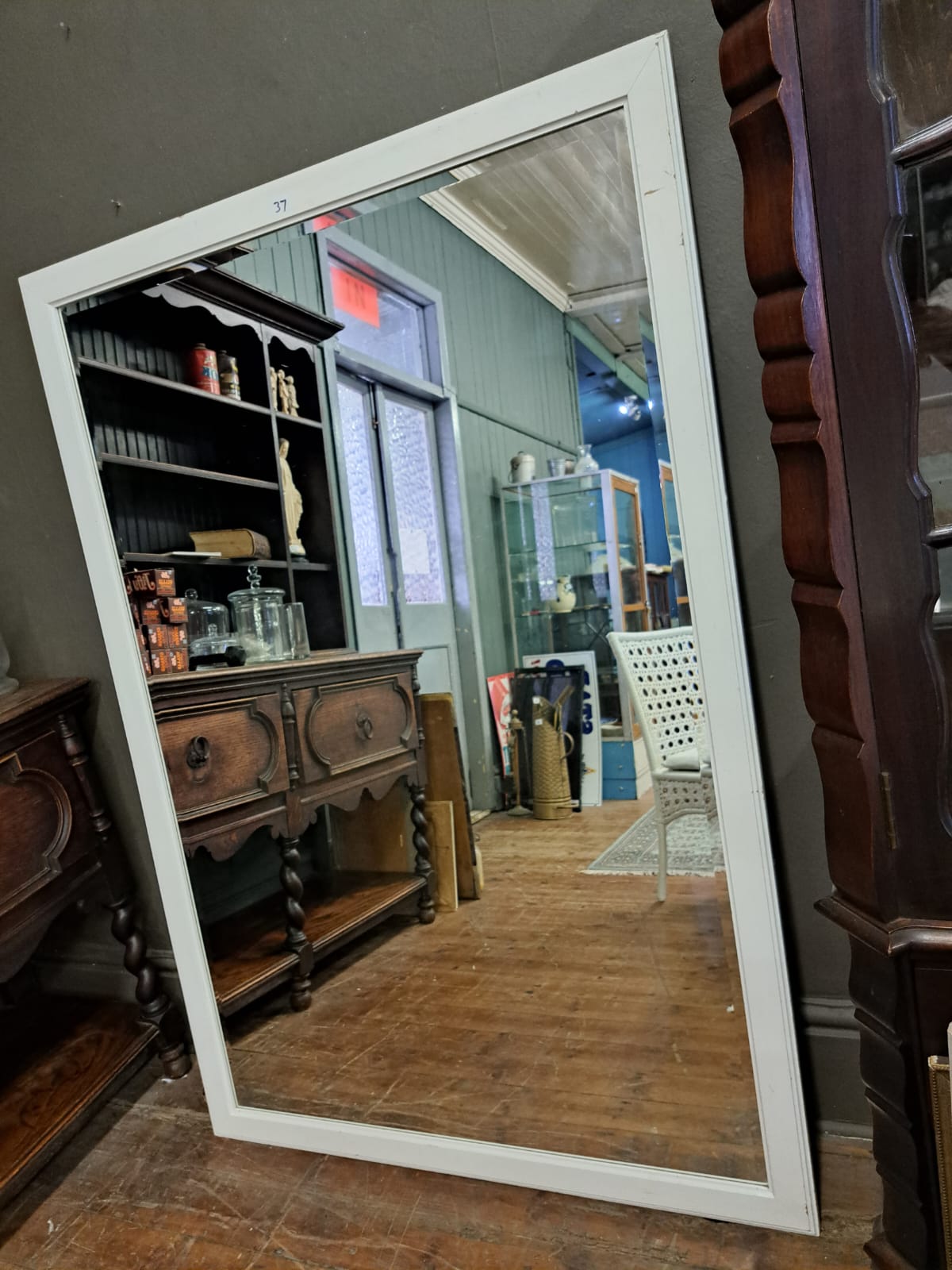Large beveled mirror