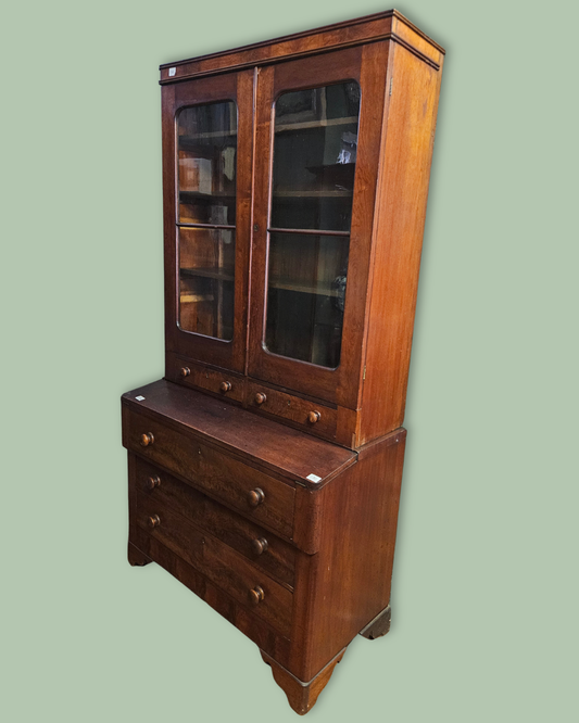 Victorian bookcase bureau