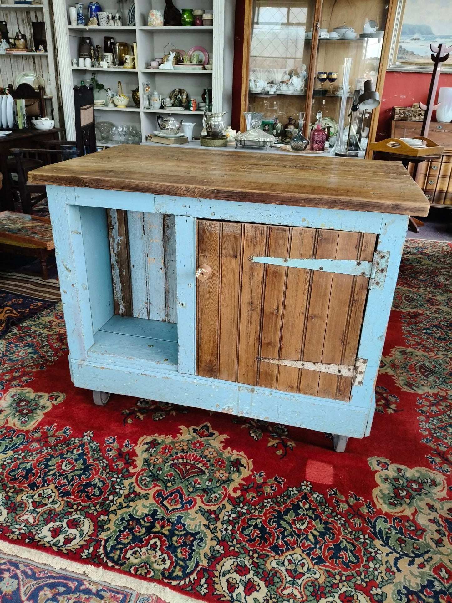 Rustic kitchen island