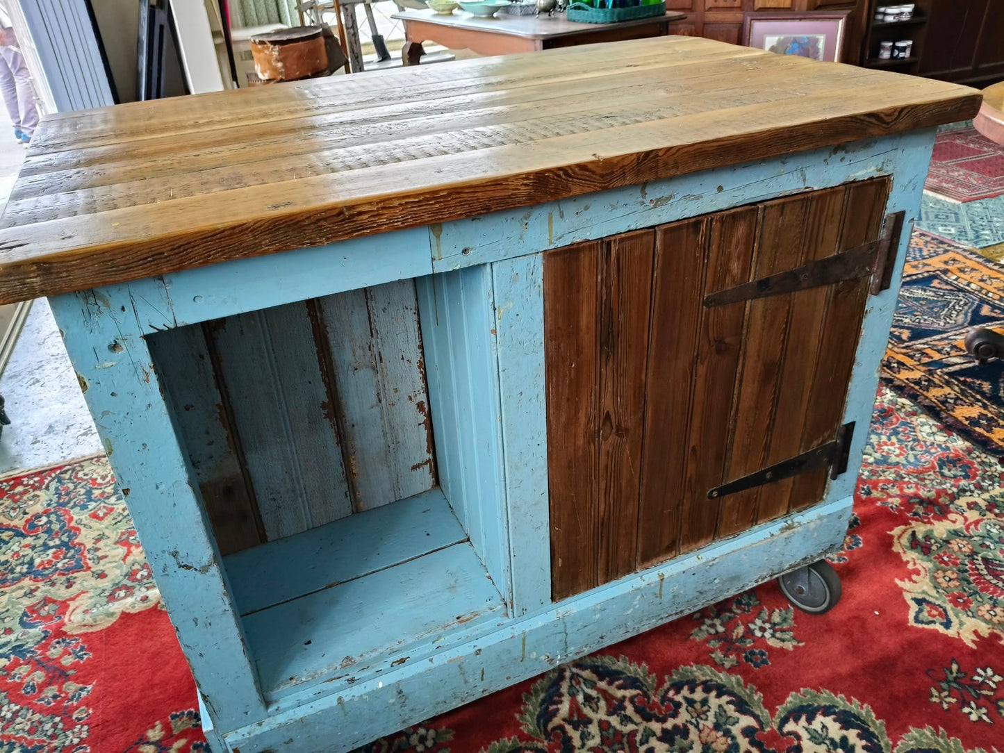 Rustic kitchen island