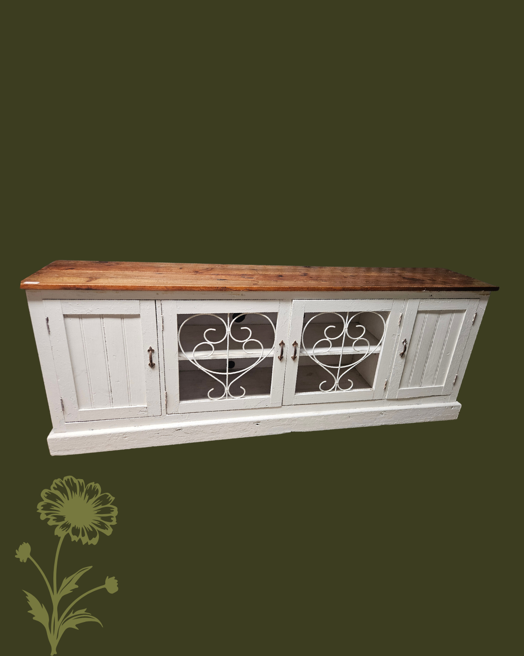 Large rustic TV Unit