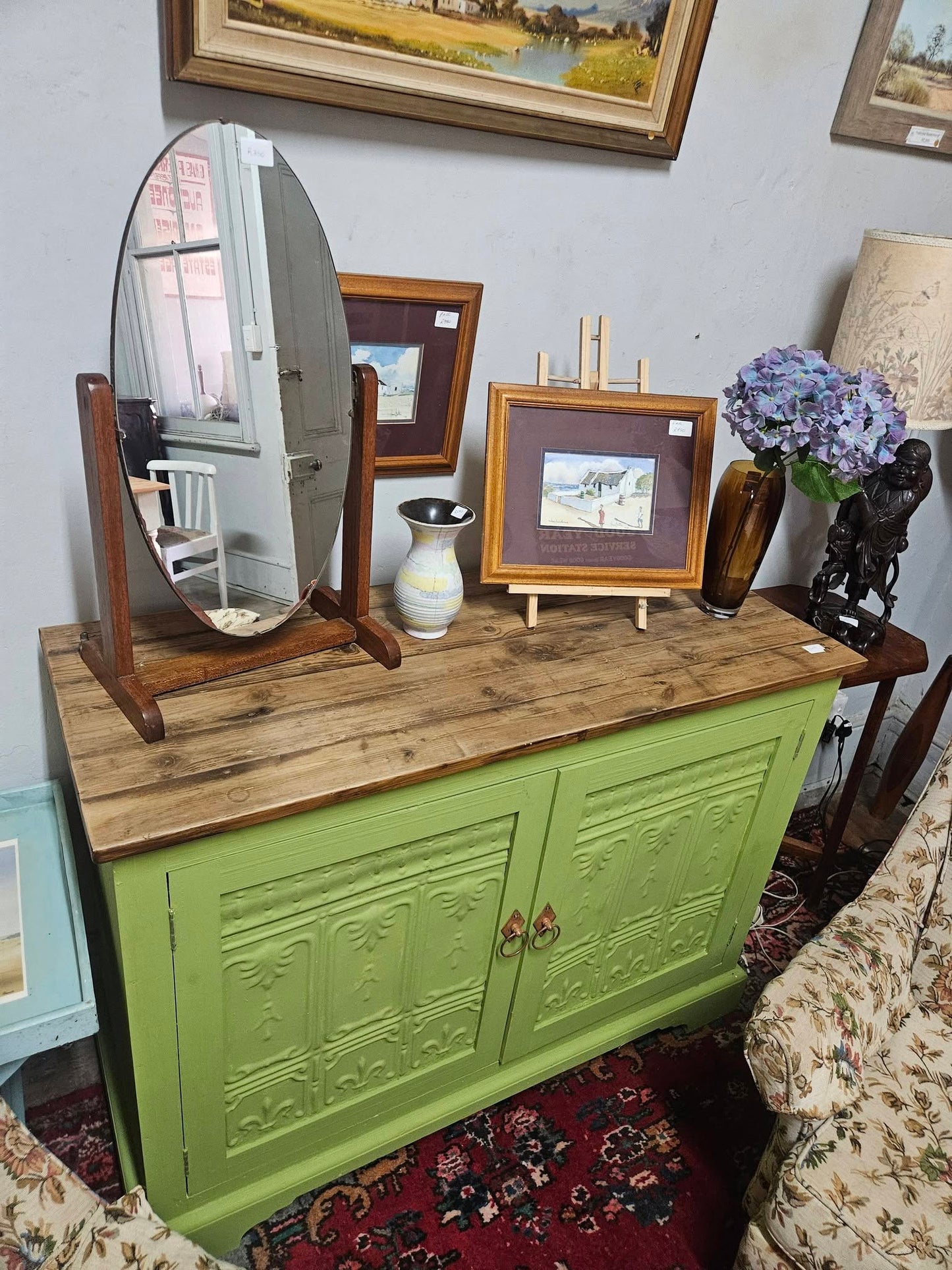 Lime green cabinet