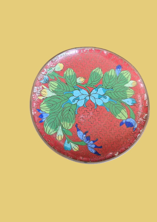 Small cloisonne plate