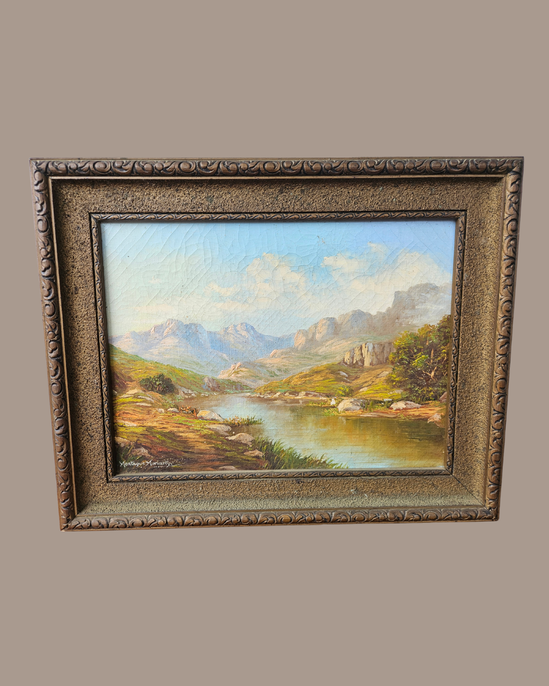 Vintage landscape Painting by Montague Moriarty