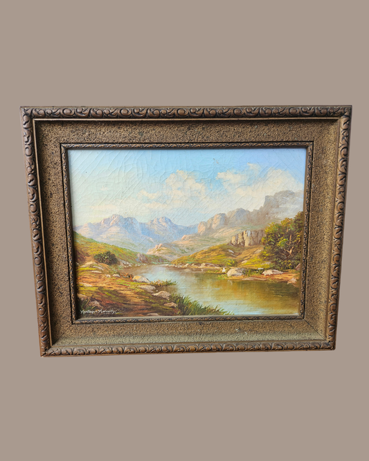Vintage landscape Painting by Montague Moriarty