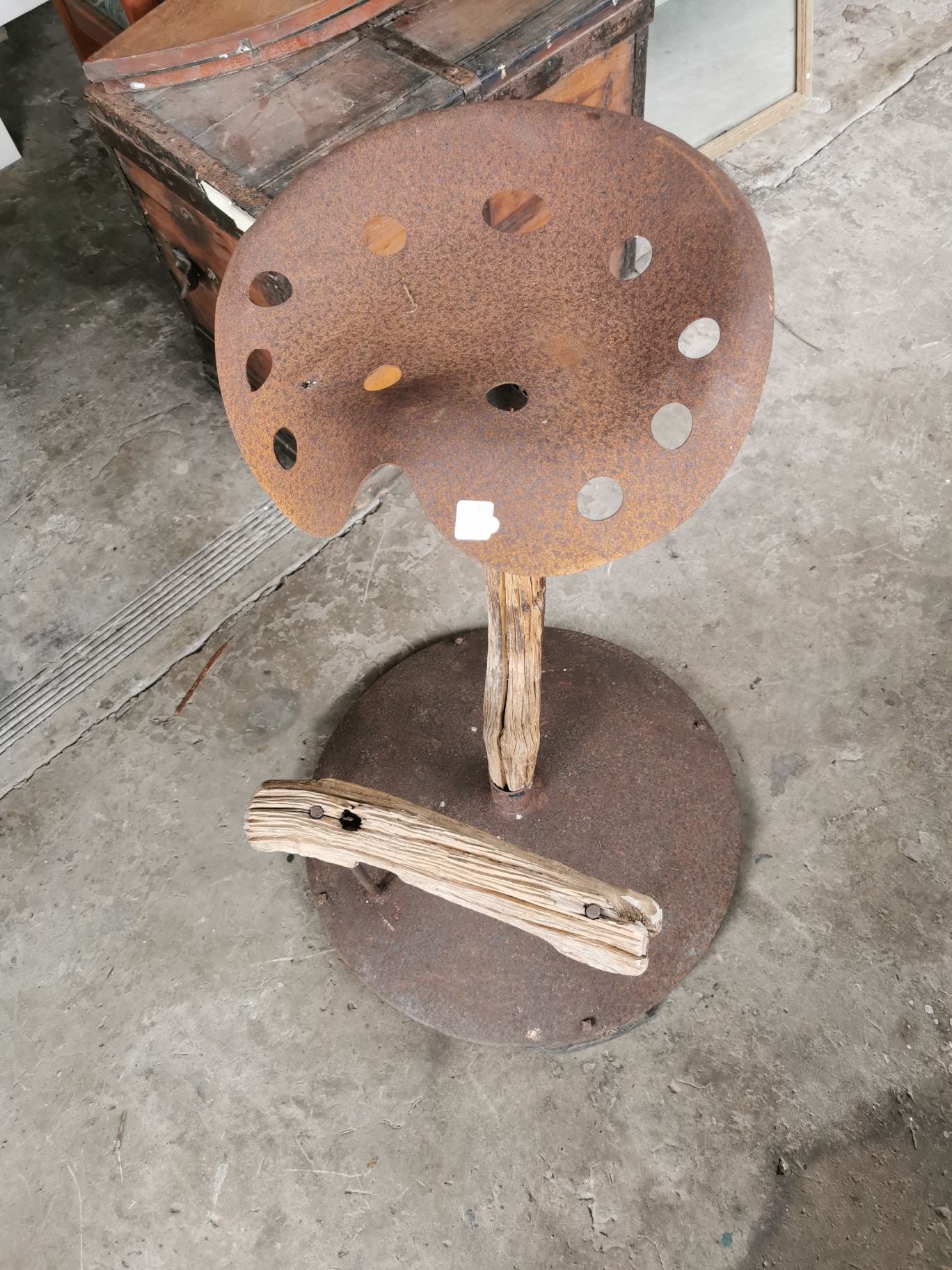 Steampunk Rustic stool
