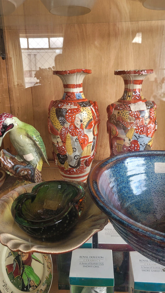 Pair of Satsuma vases