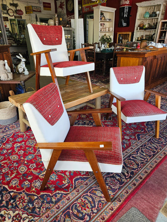 Set of 3 Mid-century chairs